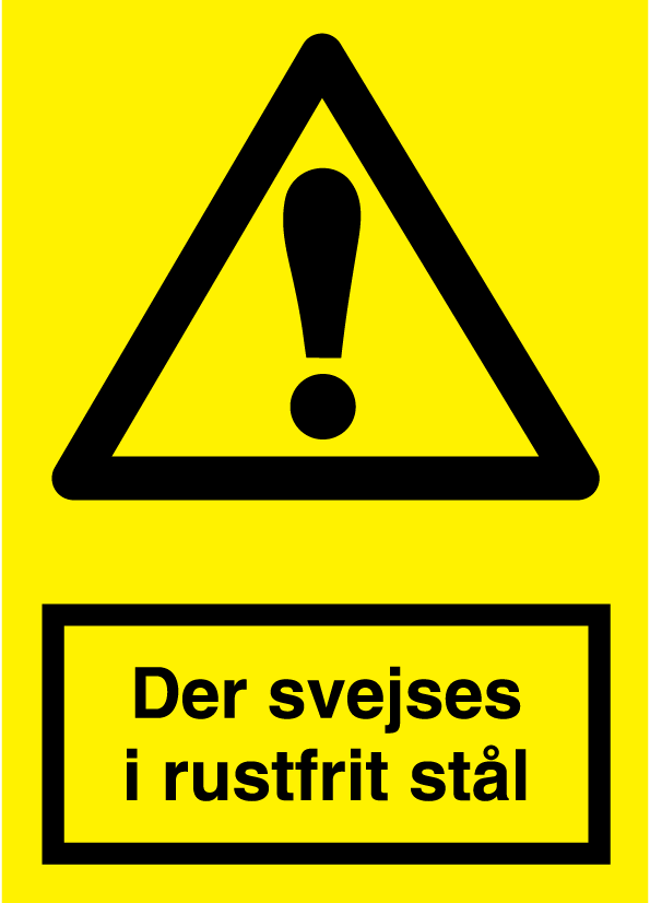 Der svejses i rustfrit stål