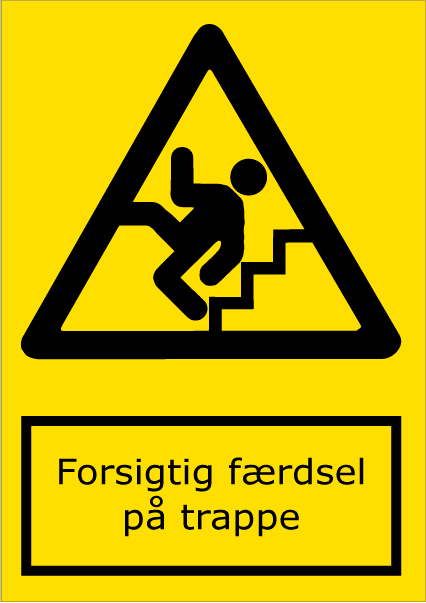 Forsigtig færdsel på trappe