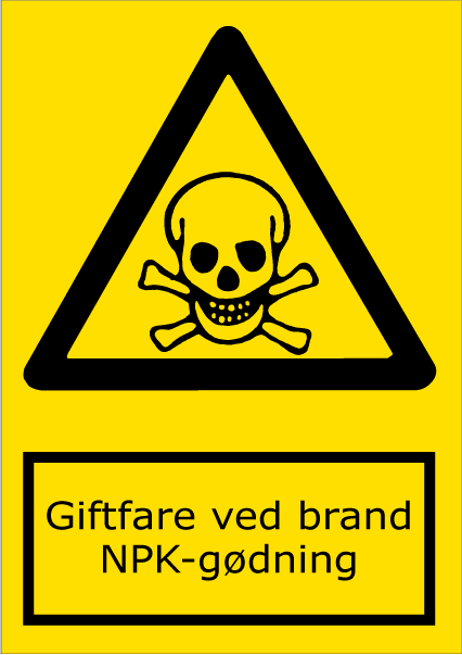 Giftfare ved brand NPK-gødning