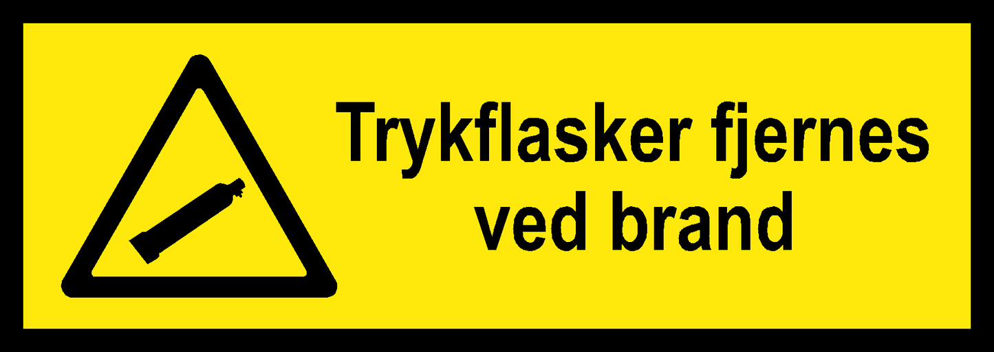 Trykflasker fjernes ved brand