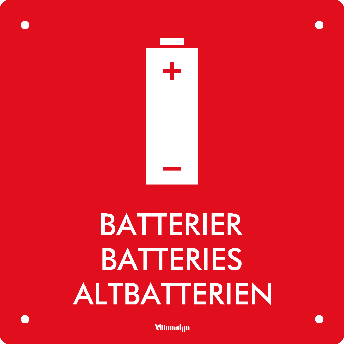 Batterier m hul