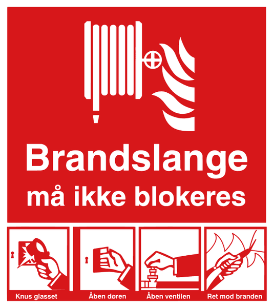 Brandslange må ikke blokeres