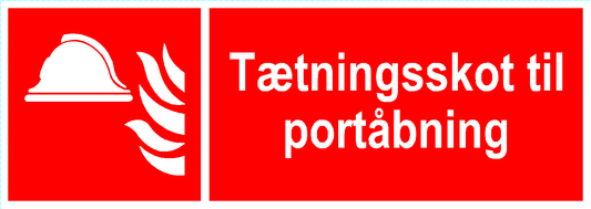 Tætningsskot til portåbning