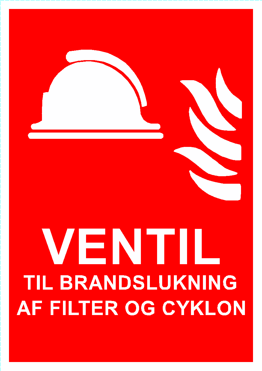 Ventil til filter og cyklon