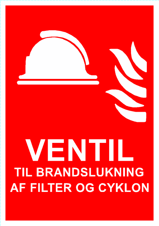 Ventil til filter og cyklon
