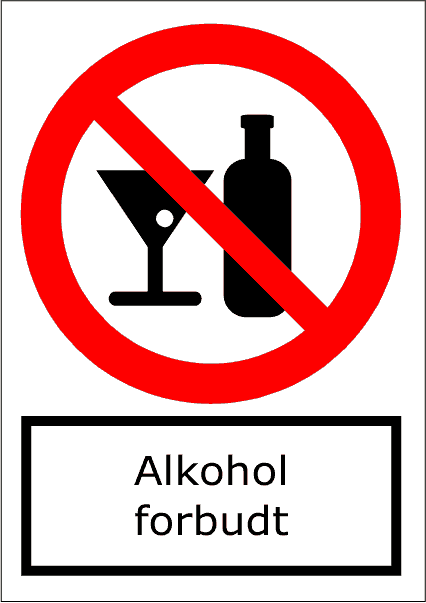 Alkohol forbudt