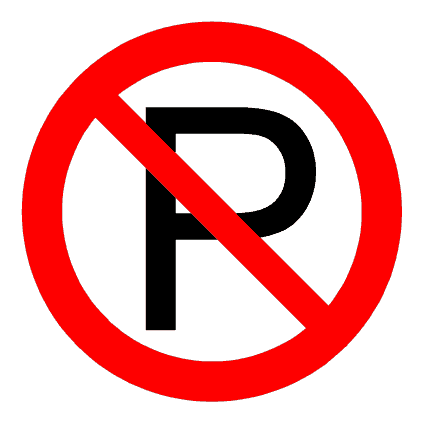 Parkering forbudt - rund