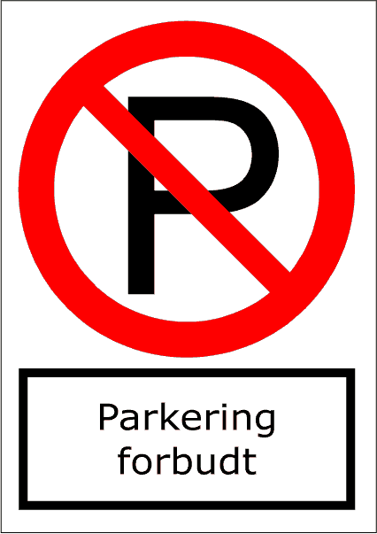Parkering forbudt