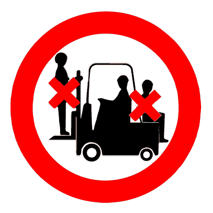 Passagerer på truck forbudt