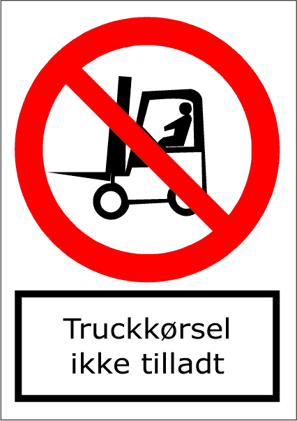 Truckkørsel ikke tilladt