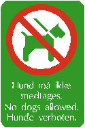 Hund må ikke medtages da/eng/ty