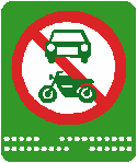 Motorkørsel forbudt (indiv. Tekst)
