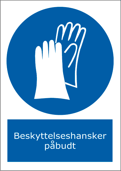 Beskyttelseshandsker påbudt