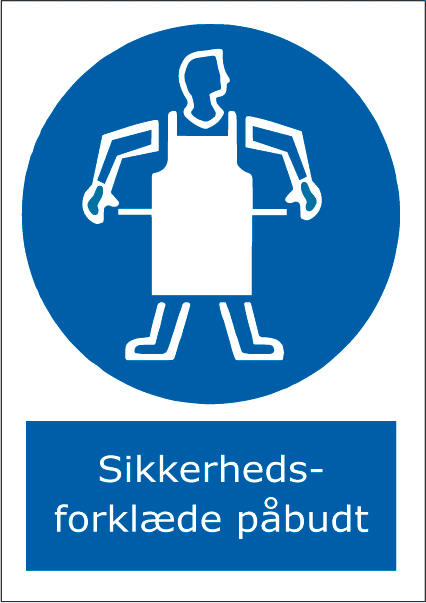 Sikkerhedsforklæde påbudt