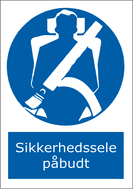 Sikkerhedssele påbudt