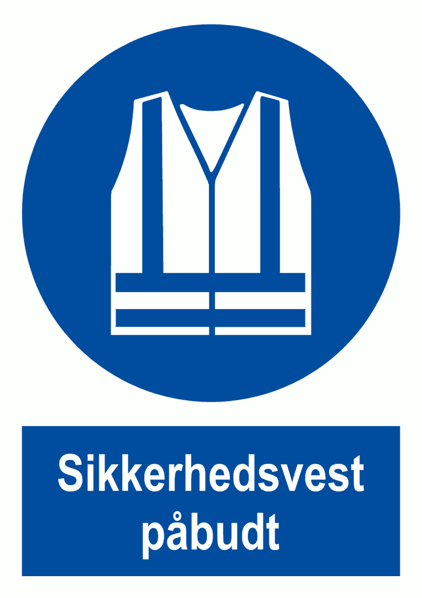 Sikkerhedsvest påbudt