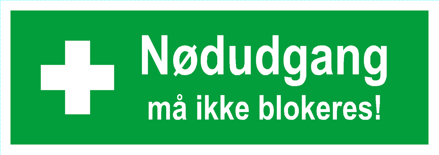 Nødudgang må ikke blokeres
