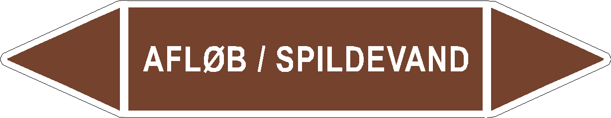 Rørlabel - Afløb / Spildevand - brun