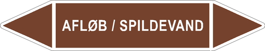 Rørlabel - Afløb / Spildevand - brun