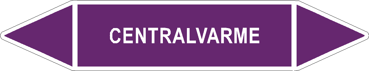 Rørlabel - Damp - gul