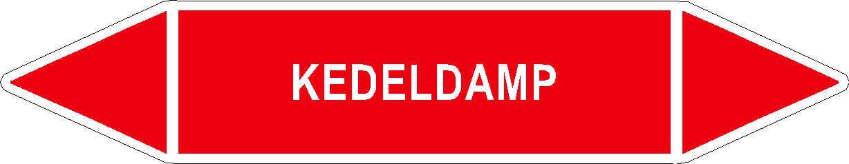 Rørlabel - Kedeldamp - rød