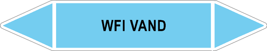 Rørlabel - WFI Vand - lyseblå