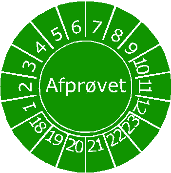 Grøn afprøvet rund (lovpligtig eftersyn)