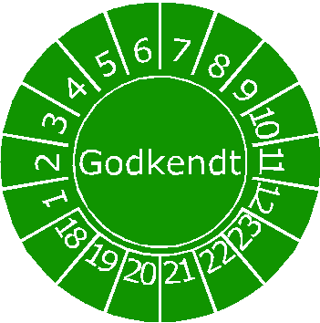 Grøn godkendt rund (lovpligtig eftersyn)