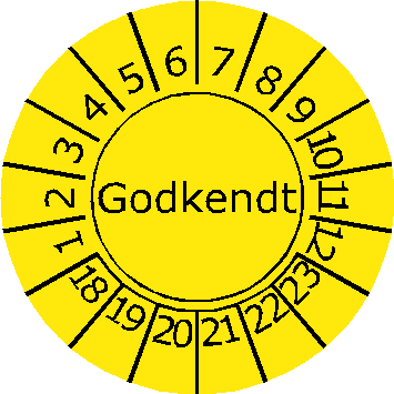 Gul godkendt rund (første eftersyn)