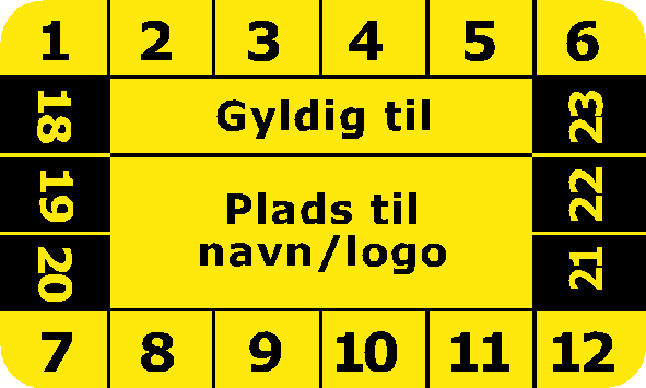 Gul gyldig til (første eftersyn)