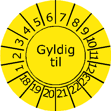 Gul gyldig til rund (første eftersyn)