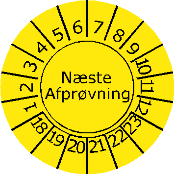 Gul næste afprøvning rund (første eftersyn)
