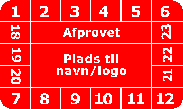 Rød afprøvet (overholder ikke myndighedernes sikkerhedskrav)