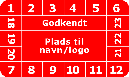 Rød godkendt (overholder ikke myndighedernes sikkerhedskrav)