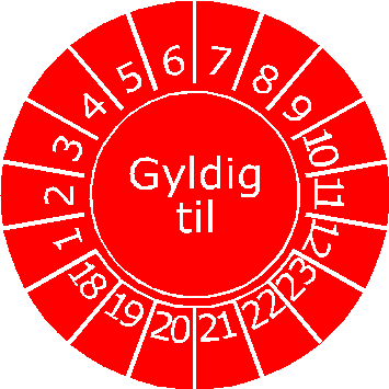 Rød gyldig til rund (overholder ikke myndighedernes sikkerhedskrav)