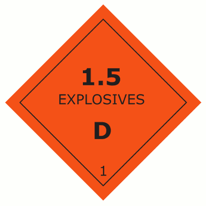 Eksplosionsfarlig kl. 1.5 D