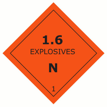 Eksplosionsfarlig kl. 1.6 N
