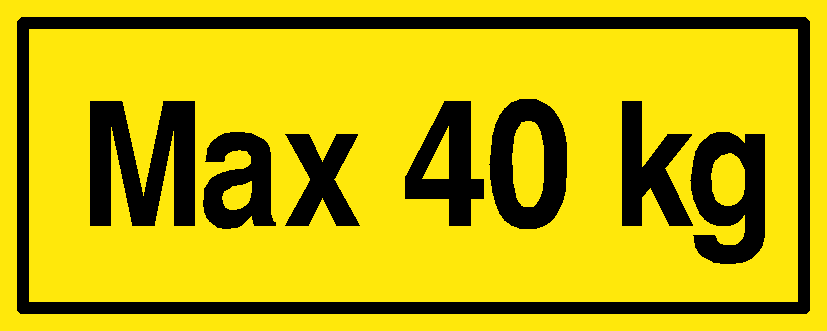 Max 40 kg