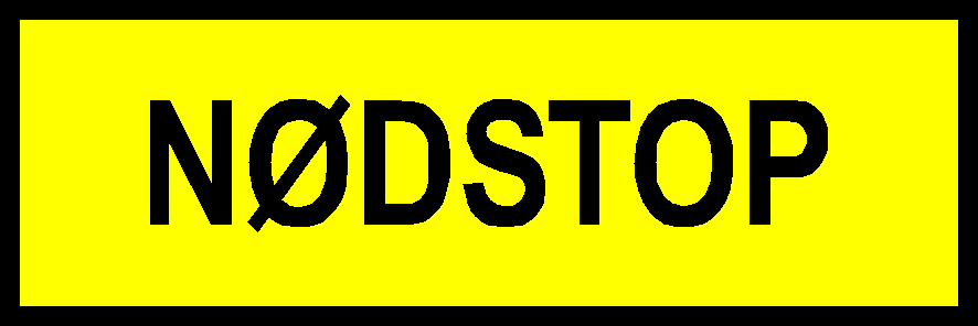 Nødstop - enkelt sidet