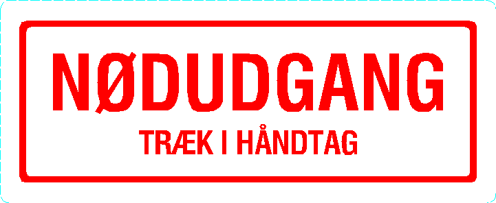 Nødudgang håndtag - dobbeltsidet
