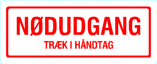 Nødudgang håndtag - dobbeltsidet