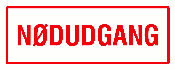 Nødudgang enkeltsidet