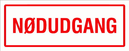 Nødudgang enkeltsidet